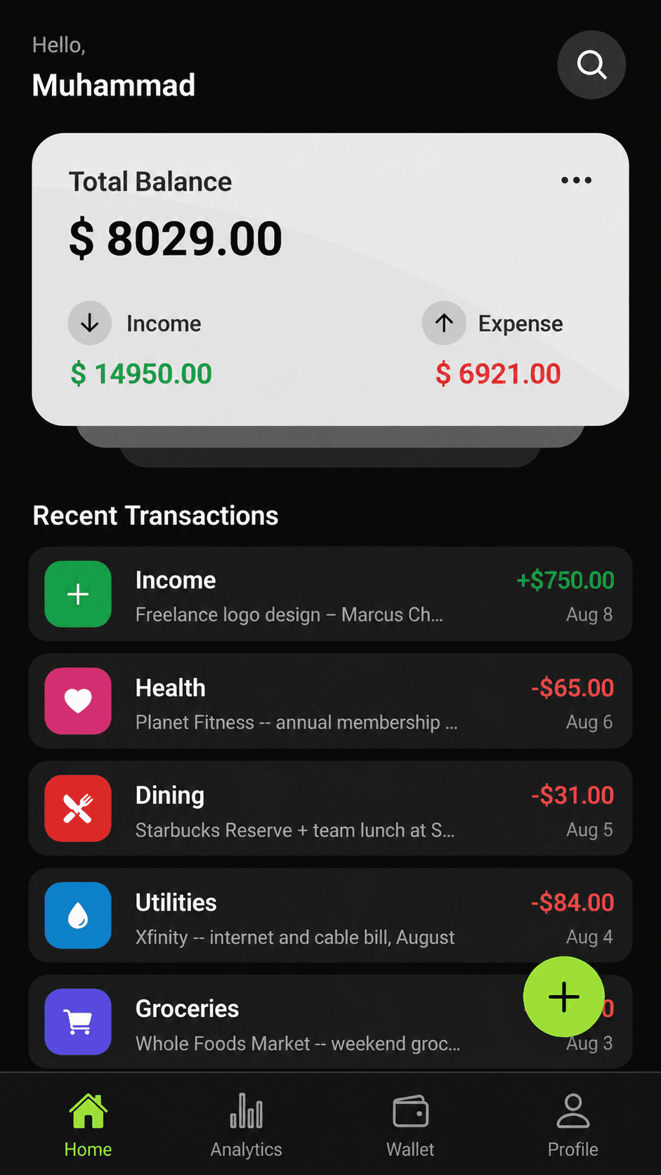 Fluentyx learning dashboard