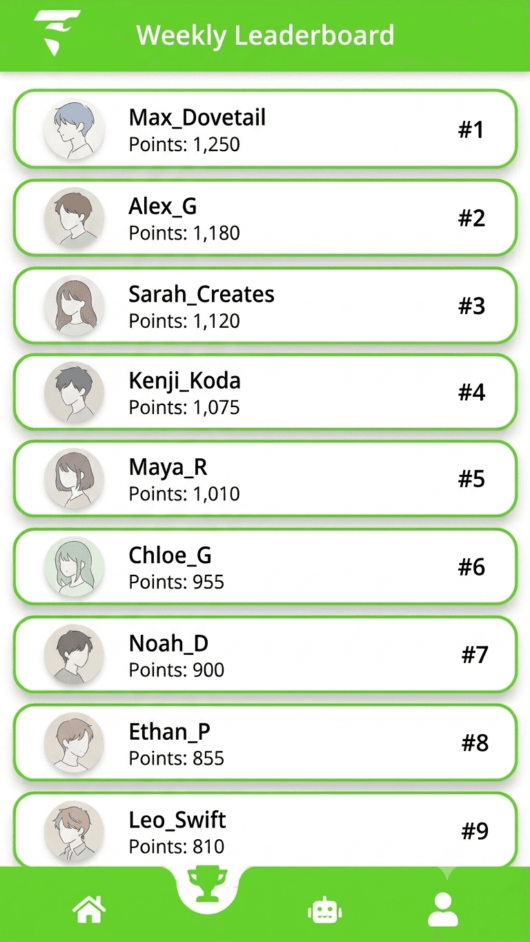 Fluentyx weekly leaderboard