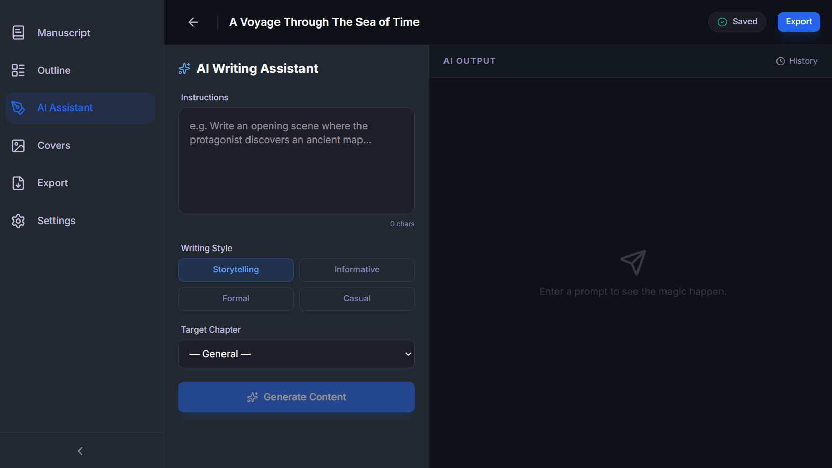 TeBre AI content writing assistant