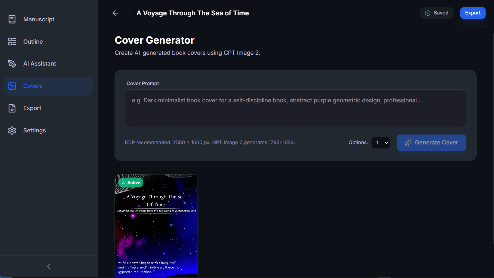 TeBre GPT Image 2 ebook cover generator