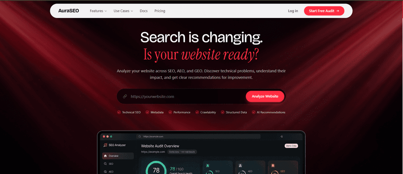 AuraSEO (SEO Analyzer) project preview