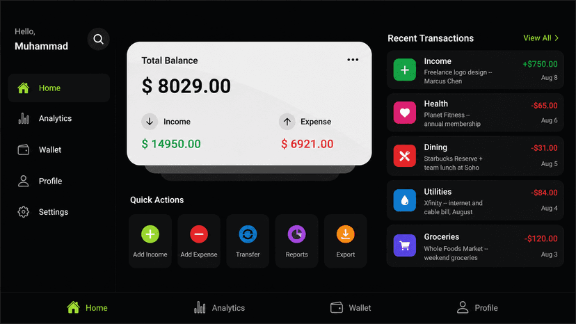 Expense Tracker (Simple Mobile App) project preview